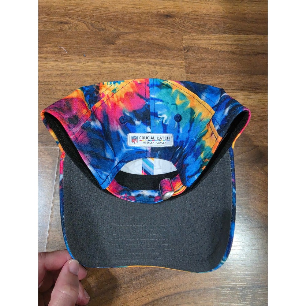New Era Hat Women OS Multicolor NFL KC Chiefs Crucial Catch TieDye - Picture 3 of 4